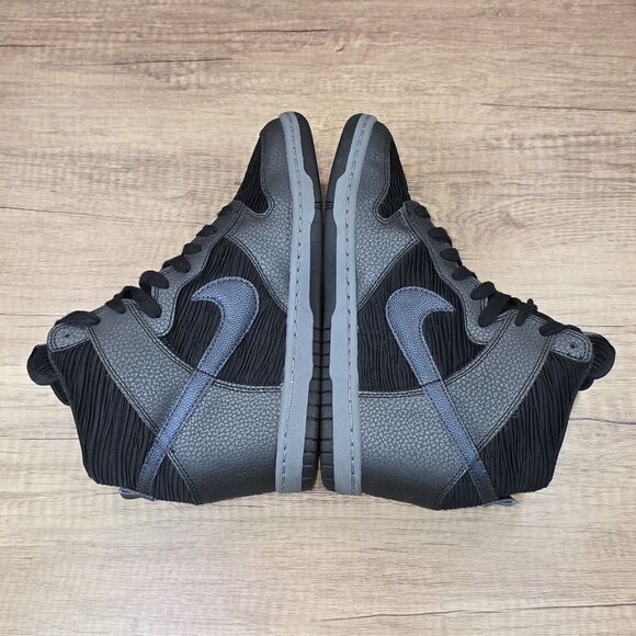 Nike Dunk Sky High Women's 8.5 Black Metallic Hematite Hidden Wedge Heel Shoes - Picture 6 of 9